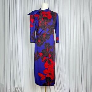 Liz Claiborne 3/4 Sleeve Sheath Midi Dress Women’s Size Small